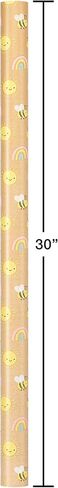 American Greetings 175 sq. ft. Reversible Wrapping Paper for Baby Showers, Birthdays and All Occasions, Clouds and Stars (1 Roll, 30 in x 70 ft.) in Saudi Arabia