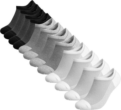 COOLMATE 6 Pairs Low Cut No Show Socks for Men, Invisible Casual Ankle Socks with Non-Slip Heel, Moisture-Wicking Cotton in Saudi Arabia