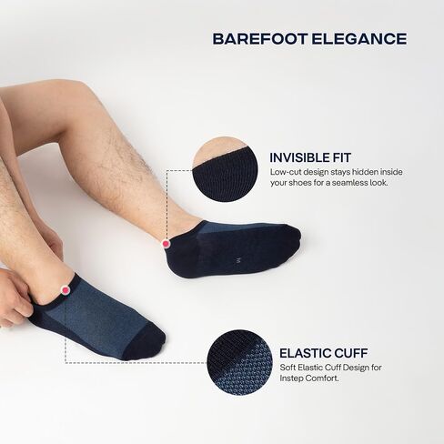 COOLMATE 6 Pairs Low Cut No Show Socks for Men, Invisible Casual Ankle Socks with Non-Slip Heel, Moisture-Wicking Cotton in Saudi Arabia