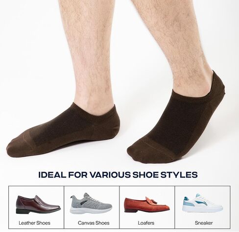 COOLMATE 6 Pairs Low Cut No Show Socks for Men, Invisible Casual Ankle Socks with Non-Slip Heel, Moisture-Wicking Cotton in Saudi Arabia