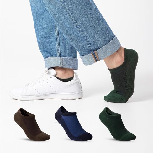 COOLMATE 6 Pairs Low Cut No Show Socks for Men, Invisible Casual Ankle Socks with Non-Slip Heel, Moisture-Wicking Cotton in Saudi Arabia