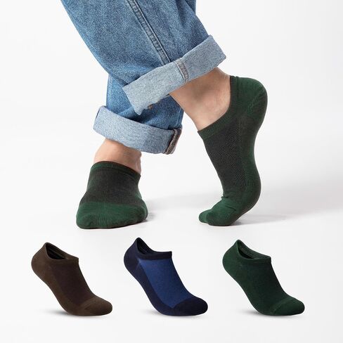 COOLMATE 6 Pairs Low Cut No Show Socks for Men, Invisible Casual Ankle Socks with Non-Slip Heel, Moisture-Wicking Cotton in Saudi Arabia