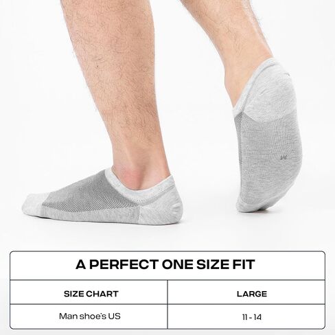 COOLMATE 6 Pairs Low Cut No Show Socks for Men, Invisible Casual Ankle Socks with Non-Slip Heel, Moisture-Wicking Cotton in Saudi Arabia