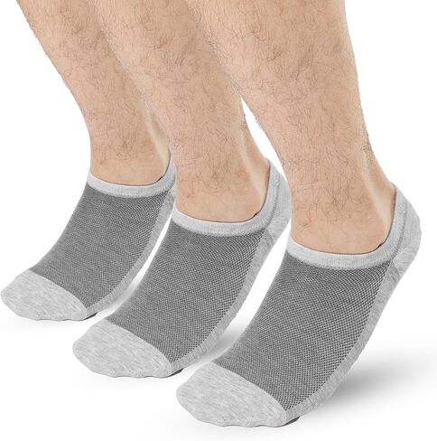 COOLMATE 6 Pairs Low Cut No Show Socks for Men, Invisible Casual Ankle Socks with Non-Slip Heel, Moisture-Wicking Cotton in Saudi Arabia