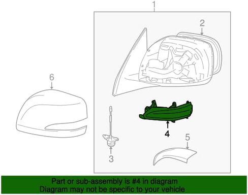 Spieg Driver Side Mirror Turn Signal Lamp for Lexus LX570 2013-2020, GX460 2010-2020 Blinker (Left) in Kuwait