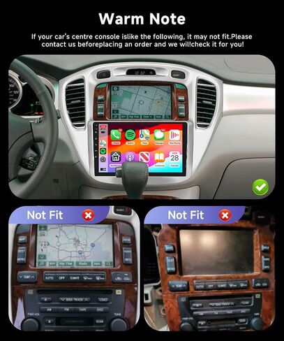 8 Core 4+64G Car Stereo for Toyota Highlander 2000 2001 2002 2003 2004 2005 2006 2007 Radio with Wireless Carplay Android Auto 9" 1280*720P Touch screen with DSP 36 EQ WiFi 4G Bluetooth Backup Camera in Saudi Arabia