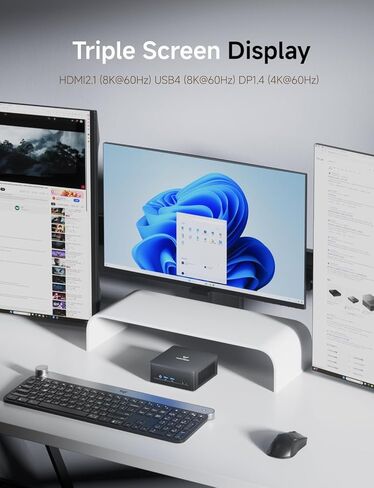 MINISFORUM UM773 Lite كمبيوتر صغير AMD Ryzen 7 7735HS(8C/16T، حتى 4.75 جيجاهرتز) كمبيوتر صغير بدون ذاكرة الوصول العشوائي/SSD/OS، 2xHDMI(4K)، مخرج 1xUSB4(8K)، Radeon 680M Graphics 2.5G LAN كمبيوتر مكتبي صغير in Kuwait