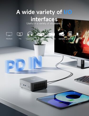 MINISFORUM UM773 Lite كمبيوتر صغير AMD Ryzen 7 7735HS(8C/16T، حتى 4.75 جيجاهرتز) كمبيوتر صغير بدون ذاكرة الوصول العشوائي/SSD/OS، 2xHDMI(4K)، مخرج 1xUSB4(8K)، Radeon 680M Graphics 2.5G LAN كمبيوتر مكتبي صغير in Kuwait