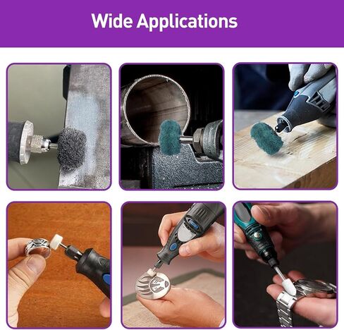 114 PCS Polishing Kit with 2Pcs Polishing Compound for Dremel, Abrasive Buffing Wheels Polishing Bits for Rotary Tool Accessories with 1/8 Inch Shank, Sanding Kit for Metal Wood Watch Jewelry Brass in Kuwait