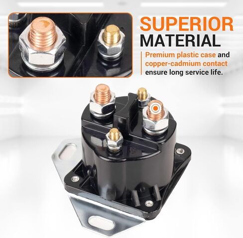 BlueStars SS598T Starter Solenoid Compatible with 110 John Deere Ford F150 F250 F350 12-volt System 4 terminals - Replaces STS1 SS4 SS598 in Saudi Arabia