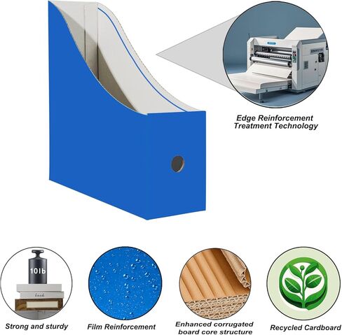 2 عبوات تخزين مجلة Pack Cardboard ، مربع منظم الملفات العمودي للمكتب أو الرفوف ، حامل الكتب للفصول الدراسية ، المكتب ، المنزل (طماطم حمراء ، 10.6 "H x 10.2" L x 3.5 "W in) in Kuwait