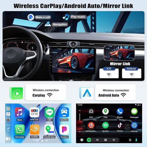 2+64G Android 13 Car Stereo for Honda Civic 2012-2015 with Wireless CarPlay Android Auto, 9" IPS Touchscreen in Dash GPS Radio with Navi WiFi Bluetooth FM RDS HiFi EQ SWC + Backup Camera & MIC in Saudi Arabia