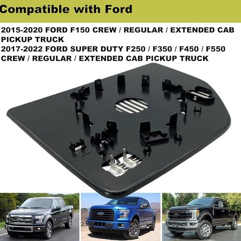 Heated Side Exterior Mirror Glass Compatible with 15-21 Ford F150 17-22 F250 F350 F450 F550 FL3Z17K707G FL3Z17K707D FL3Z-17K707-G FL3Z-17K707-D Right Passenger Side Upper Heating Chrome Mirrors Glass in Saudi Arabia