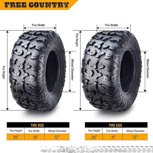 الإطارات المجانية 8PR Premium ATV 25x10-12 و 25x11-12 FIT 12-19 Polaris Ranger XP900/DIESEL in Saudi Arabia