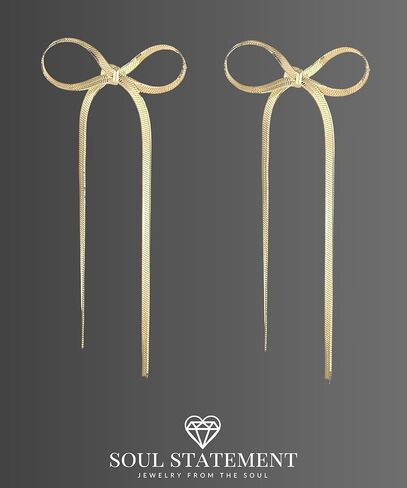 Bow Earrings, Statement Earrings for Women & Teens, Cute Dangles for Women's Stylish Everyday and Special Occasions, Wedding, Formal Wear in Saudi Arabia