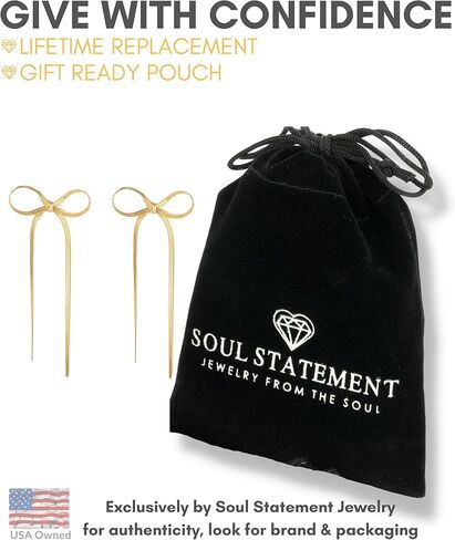 Bow Earrings, Statement Earrings for Women & Teens, Cute Dangles for Women's Stylish Everyday and Special Occasions, Wedding, Formal Wear in Saudi Arabia