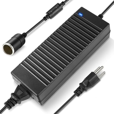 محول 110 فولت AC إلى DC 12V 10A 120W ، محول ولاعة السجائر إلى سدادات الحائط 100-240V ، شاحن سيارة إلى محول محول محول محول محول الجدار لكاميرا DASH ، نفخ ، فراغ ، ثلاجة السيارة ، سيارة ، أجهزة السيارة in Saudi Arabia