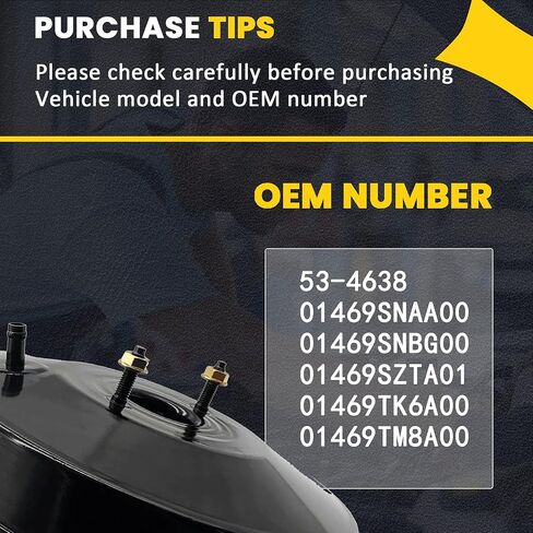 BAKEUM POWER BAKE BOOSER 53-4638 متوافق مع Honda Civic 2006-2011 CR-Z 2011-2015 FIT 2009-2013 Insight 2010-2013 ACURA CSX 2006-2011 2.0L 1.8L L4 in Saudi Arabia