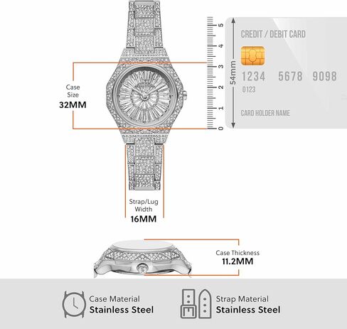 Michael Kors Raquel Women's Watch ، الفولاذ المقاوم للصدأ و Pavé Crystal Watch للنساء in Saudi Arabia