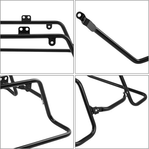 XFMT Motorcycle Vivid Black Hard Saddlebags W/Black Saddle Bags Conversion Brackets For Harley Dyna Fat Bob Low Rider Street Bob Super Glide 2008-2017 in Saudi Arabia