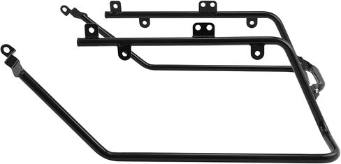 XFMT Motorcycle Vivid Black Hard Saddlebags W/Black Saddle Bags Conversion Brackets For Harley Dyna Fat Bob Low Rider Street Bob Super Glide 2008-2017 in Saudi Arabia