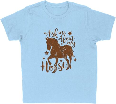 Ask Me About My Horse Kids T-Shirt Youth in Saudi Arabia