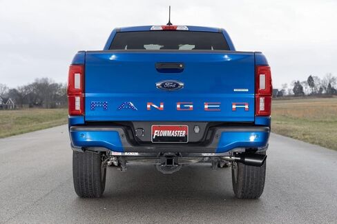 Flowmaster 717909 FlowFX Cat-Back Exhaust Kit 3 Inch 409 Stainless Steel 4.5 Inch Black Ceramic Tip Compatible with 2019-2023 Ford Ranger 2.3L Ecoboost Crew Extended Cab 2/4 WD 126.8 Inch Wheelbase in Saudi Arabia