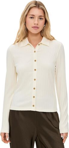 Vince Women's Rib Collared Button Up in Saudi Arabia