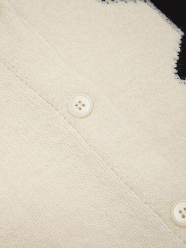 CIDER Cardigan Sweater for Women Knitted Long Sleeve Collared Cat Cute Pattern Button Down Crop Tops in Saudi Arabia