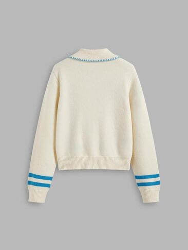 CIDER Cardigan Sweater for Women Knitted Long Sleeve Collared Cat Cute Pattern Button Down Crop Tops in Saudi Arabia