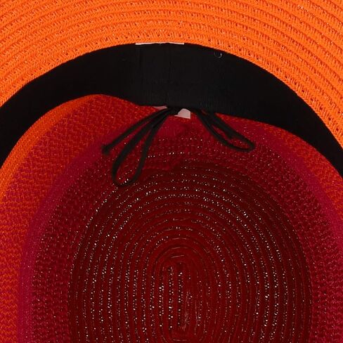 Trendy Apparel Shop UPF 50+ Colorful Mix Paper Poly Braid Wide Brim Sun Hat in Kuwait