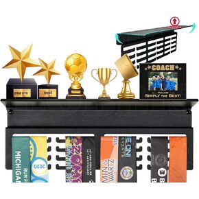 عدم الانزلاق حصل دائمًا على رف الكأس لعرض ميدالية العرض، عرض شماعات ميدالية للجدار مع 4 صفوف، عرض ميدالية السباق، عرض حامل ميدالية مطورة لألعاب الجمباز، والسباق، وكرة القدم، والسباحة in Kuwait