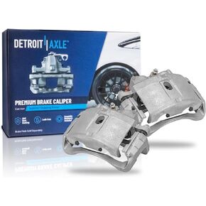 Detroit Axle - Front 2PC الفرامل الفرجار لـ Avalanche Suburban Express Silverado Yukon XL Savana Sierra 2500 HD 3500 Hummer H2 Cadillac Deville DTS ، 2 قرص فرامل الفرجار ث/قوس بديل in Kuwait