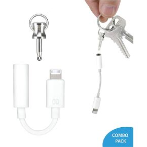 3.5mm Headphone Jack Adapter - Compatible with iPhone -15/ 15Pro/14/14 Pro/13/13 Pro/ 12/12 Pro Max/ 11/11 Pro/ 11 Pro Max/XS/XS Max/XR - MFi Certified Adapter (Cable-1 Pack) in Saudi Arabia