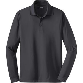 Sport-Tek للجنسين الطويل الأكمام micropique sport-wick polo | قميص مشتركة للرجال والنساء ، قمة ملائمة غير رسمية للعمل والغولف in Saudi Arabia