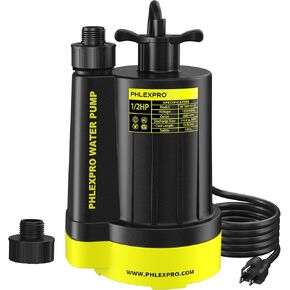 1/2HP Sump Pump Submersible, 2650 GPH High Flow Utility Water Pump, Efficiently Water Removal for Basement, Garden, Swimming Pool, Hot Tubs, Flooded House (RyobiGreen) in Kuwait