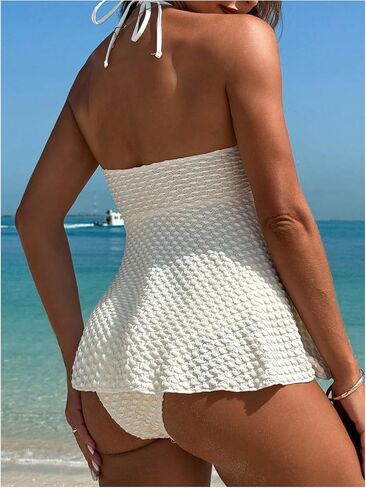 بدلة الاستحمام للنساء Oyoangle Women Tankini خاتم مُحسّن مرتبطين بالسباحة على الشاطئ in Kuwait