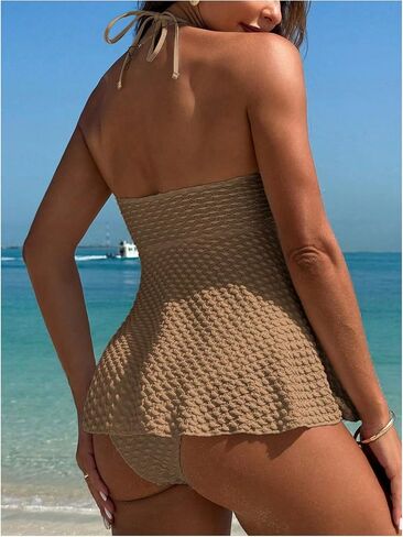 بدلة الاستحمام للنساء Oyoangle Women Tankini خاتم مُحسّن مرتبطين بالسباحة على الشاطئ in Saudi Arabia