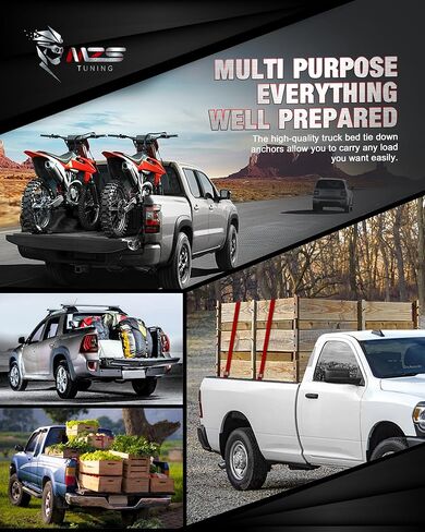 MZS TIE أسفل المرساة مراسلة السرير t slot slot duts متوافقة مع Tacoma Tundra RAM 1500 Gladiator Truck Deck Rail Sail for Cargo ، استبدل PT278-35160 PT278-35112 PT278-35111 Black 4PCS in Saudi Arabia