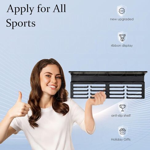 عدم الانزلاق حصل دائمًا على رف الكأس لعرض ميدالية العرض، عرض شماعات ميدالية للجدار مع 4 صفوف، عرض ميدالية السباق، عرض حامل ميدالية مطورة لألعاب الجمباز، والسباق، وكرة القدم، والسباحة in Kuwait