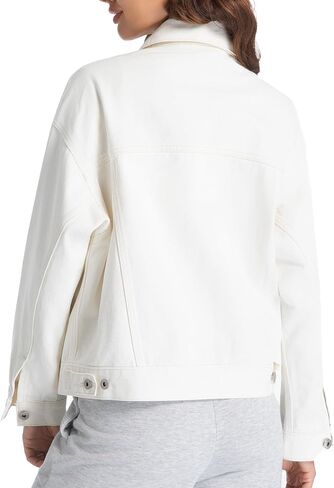 Women's Denim Jackets Long Sleeve Loose Fitted Jean Jacket Coats with Pocket 2025 in Saudi Arabia