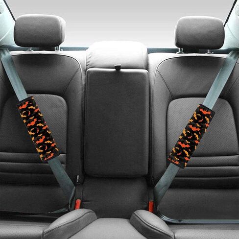 FUSURIRE Brown Cow Print Car Seat Belt Cover 2 Pack Animal Print Seatbelt Pads Universal Seatbelt Shoulder Strap Pad for Car Van Truck in Saudi Arabia