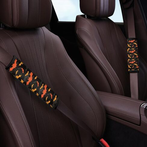 FUSURIRE Brown Cow Print Car Seat Belt Cover 2 Pack Animal Print Seatbelt Pads Universal Seatbelt Shoulder Strap Pad for Car Van Truck in Saudi Arabia