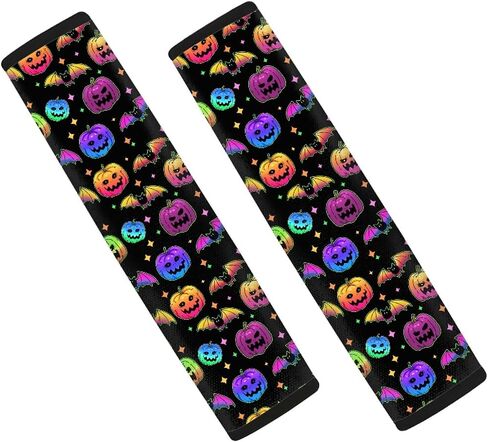 FUSURIRE Brown Cow Print Car Seat Belt Cover 2 Pack Animal Print Seatbelt Pads Universal Seatbelt Shoulder Strap Pad for Car Van Truck in Saudi Arabia