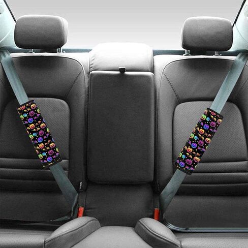 FUSURIRE Brown Cow Print Car Seat Belt Cover 2 Pack Animal Print Seatbelt Pads Universal Seatbelt Shoulder Strap Pad for Car Van Truck in Saudi Arabia