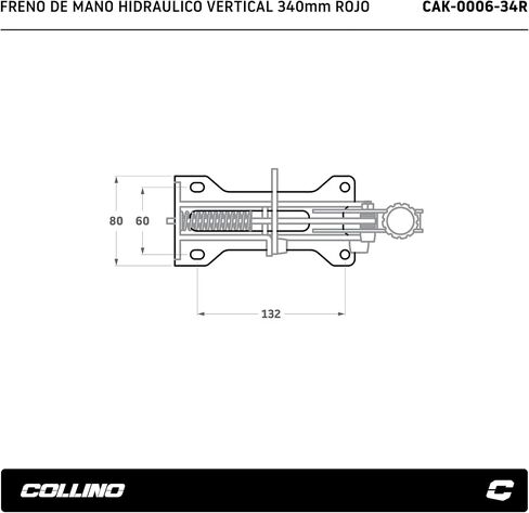 COLLINO Universal Hydraulic Hand Brake for Drifting, Rally and Motorsports. Long red Anodized Lever in Saudi Arabia