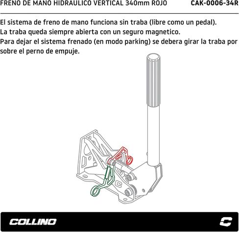 COLLINO Universal Hydraulic Hand Brake for Drifting, Rally and Motorsports. Long red Anodized Lever in Saudi Arabia