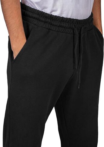 A WATERWANG Men's Sweatpants Casual Cotton Tapered Joggers Athletic Sweat Pants for Men Workout Running with Pockets in Kuwait