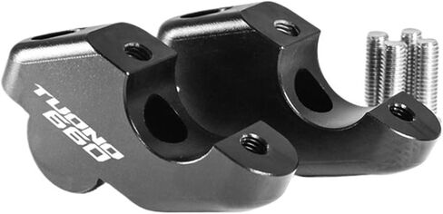 ناهض مقود الدراجات النارية لصالح Aprilia Tuono 660 900 Dorsoduro V4 1100 Factory/RF/RR Handerbar Riser Mount (Black-Tuono 660) in Saudi Arabia