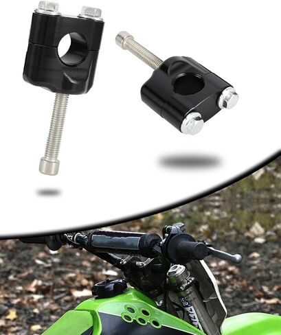 KLX140 Handlebar Clamps 7/8'' Handle Bar Risers Mounts for KLX140/L 2008-2025, KLX140G 2017-2025, KX250 2005/2021-2024, KX450 2024 Dirt Bikes, BLACK in Saudi Arabia